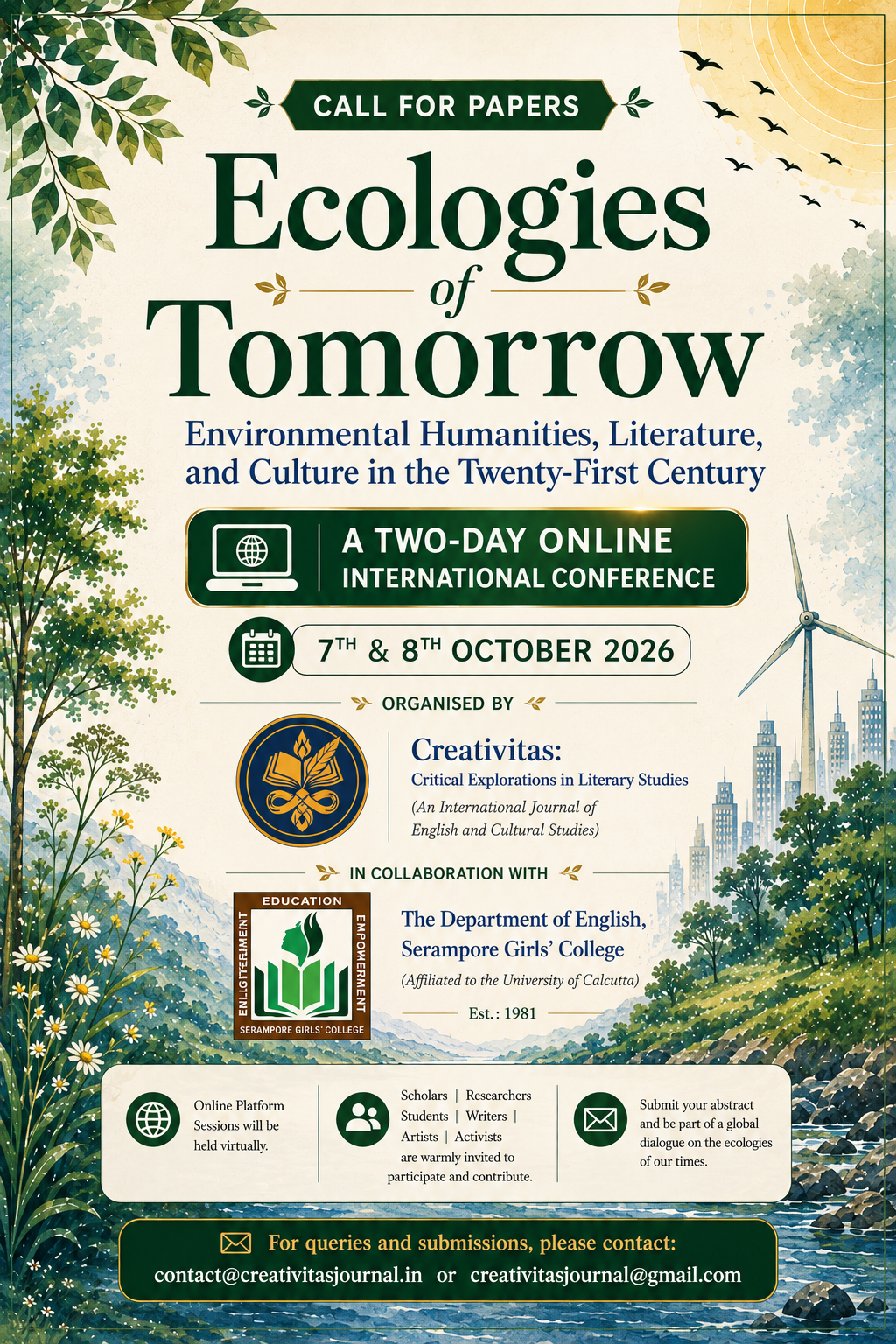 Ecologies of Tomorrow Conference Flyer